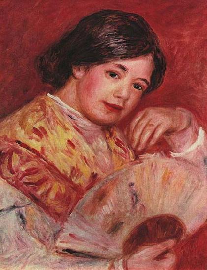Pierre-Auguste Renoir Junges Madchen mit Facher oil painting image